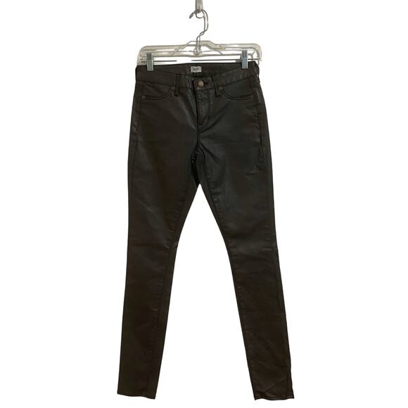 Cache Dark Gray Faux Leather Skinny Pants Sz 0 NWT - Picture 1 of 11